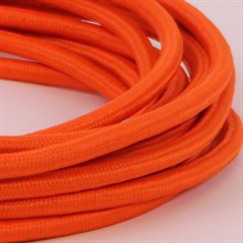Dark orange textile cable